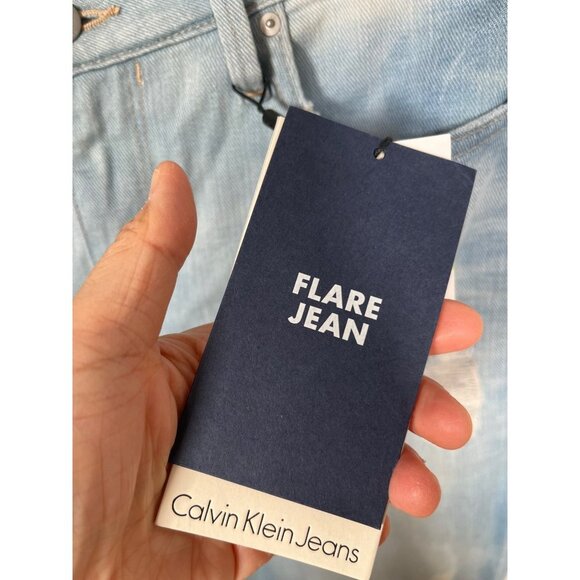 Calvin Klein Bourges Flared Y2K low rise jeans sz 30 - Picture 10 of 13